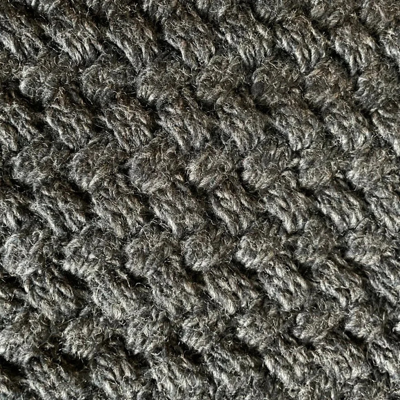 Zara Man Stylish Knit Scarf w Rib Trim Made in Turkey Charcoal Grey Sz M NWOT - Picture 4 of 7